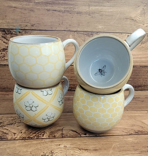 Pattern and Bee Mugs