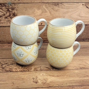Pattern and Bee Mugs