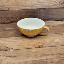 Load image into Gallery viewer, Green stripe/white poke a dot tea pot &amp; cup set