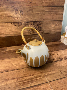 Bamboo Handle Tea Pots
