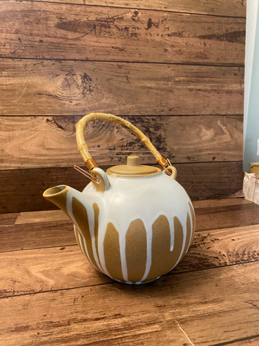 Bamboo Handle Tea Pots