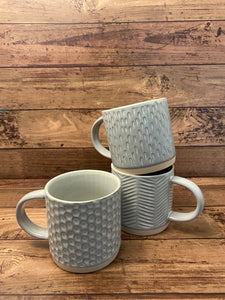 Gray Patterned Mugs
